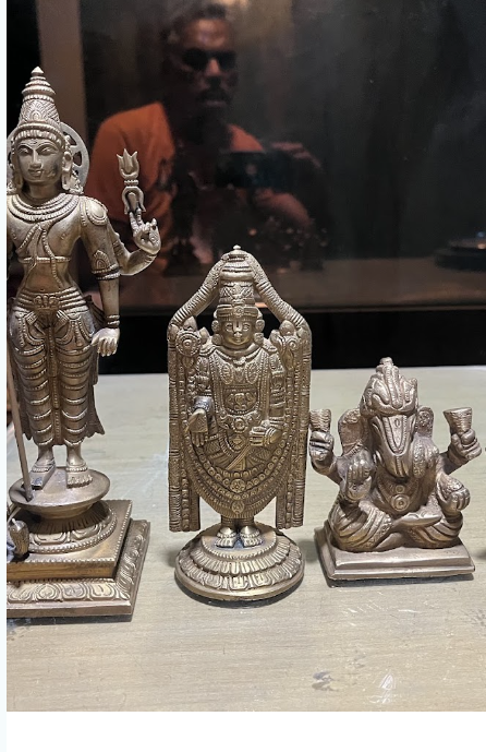 Family Brass Statues — before restoration